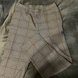 Plaid Straight legged pants